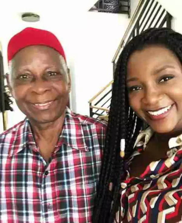 Genevieve Nnaji Shares Adorable Photo With Her Dad As They Head To The Cinema